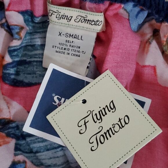 Flying Tomato Off The Shoulder Maxi Dress in Red Floral Size XS - Picture 10 of 10